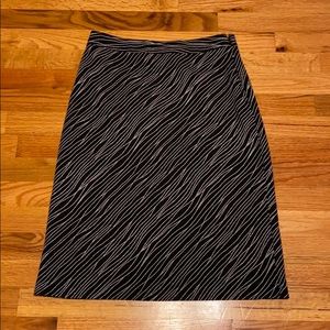 Black with white lines skirt
